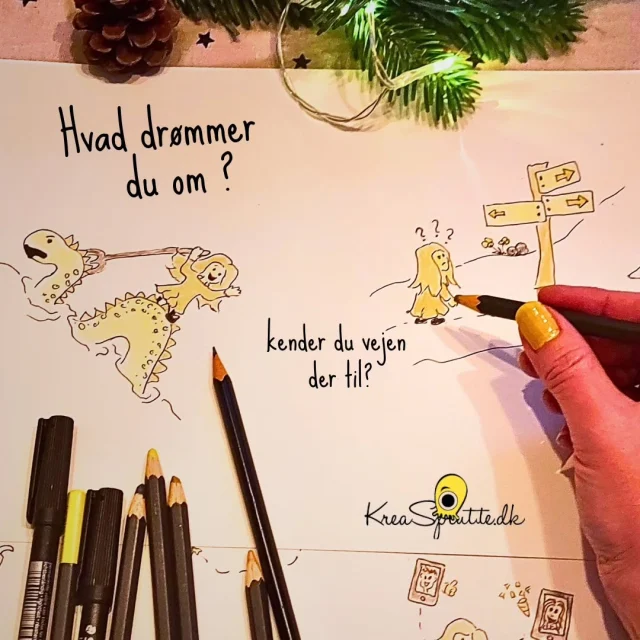 Shhh 🤫 det har været stille på kanalen i noget tid.🙊 Håber dog i har nyt julekalenderen. 📆🎄 og har haft en skøn jul med familien. 

✏️Jeg sidder og tegner og nyder ferien. Der er nemlig nyt jeg vil dele med jer. Efteråret har jeg brugt på at teste nye forløb af på virksomheder. For på samme måde som det hjælper børn at få sat billede på deres tanker, hjælper det også os voksne. 

Derfor er jeg lige nu ved at gøre klar til en gratis online workshop for soloselvstændige kvinder. Hvor vi gennem tegning dykker ned i vores drømme for 2025. 
👉 Det bliver fredag den 10. jan kl.10.00. 🎉

(Og bare rolig, du behøver ikke at kunne tegne😅 - vi gør det simpelt og sjovt) Skal du med så kommentere med din favorit emotji 🤩👇
Så sender jeg dig et link.